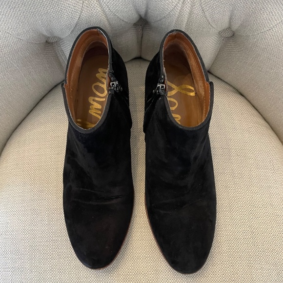 Sam Edelman Size US 8 Wide - EU38 Petty Black Suede Ankle Boots - Picture 3 of 13